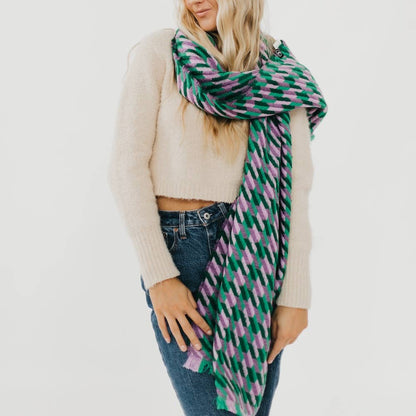 Cold Morning Houndstooth Scarf