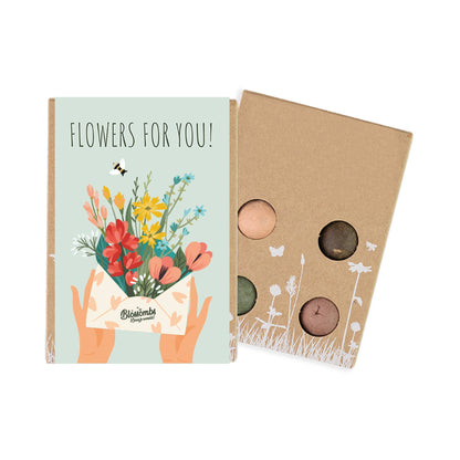 Blossombs Mini Box -Flowers For You- 4 Seed Bomb Balls