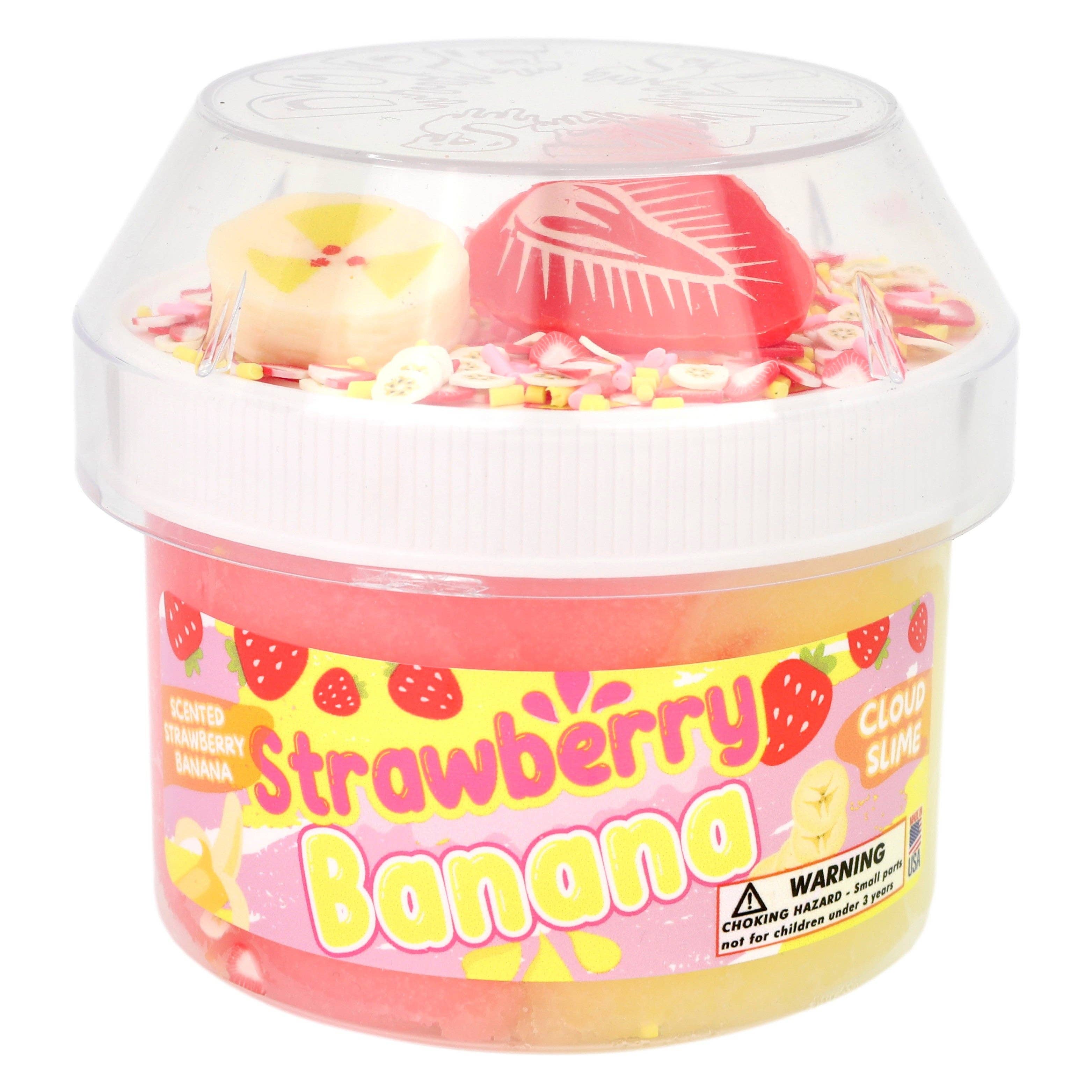 Strawberry Banana - Cloud Textured Slime