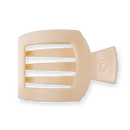 Almond Beige Large Flat Square Clip