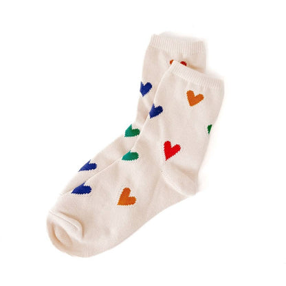 Forever and Always Valentines Heart Mid-Calf Socks