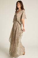 Printed Gauze Maxi Dress