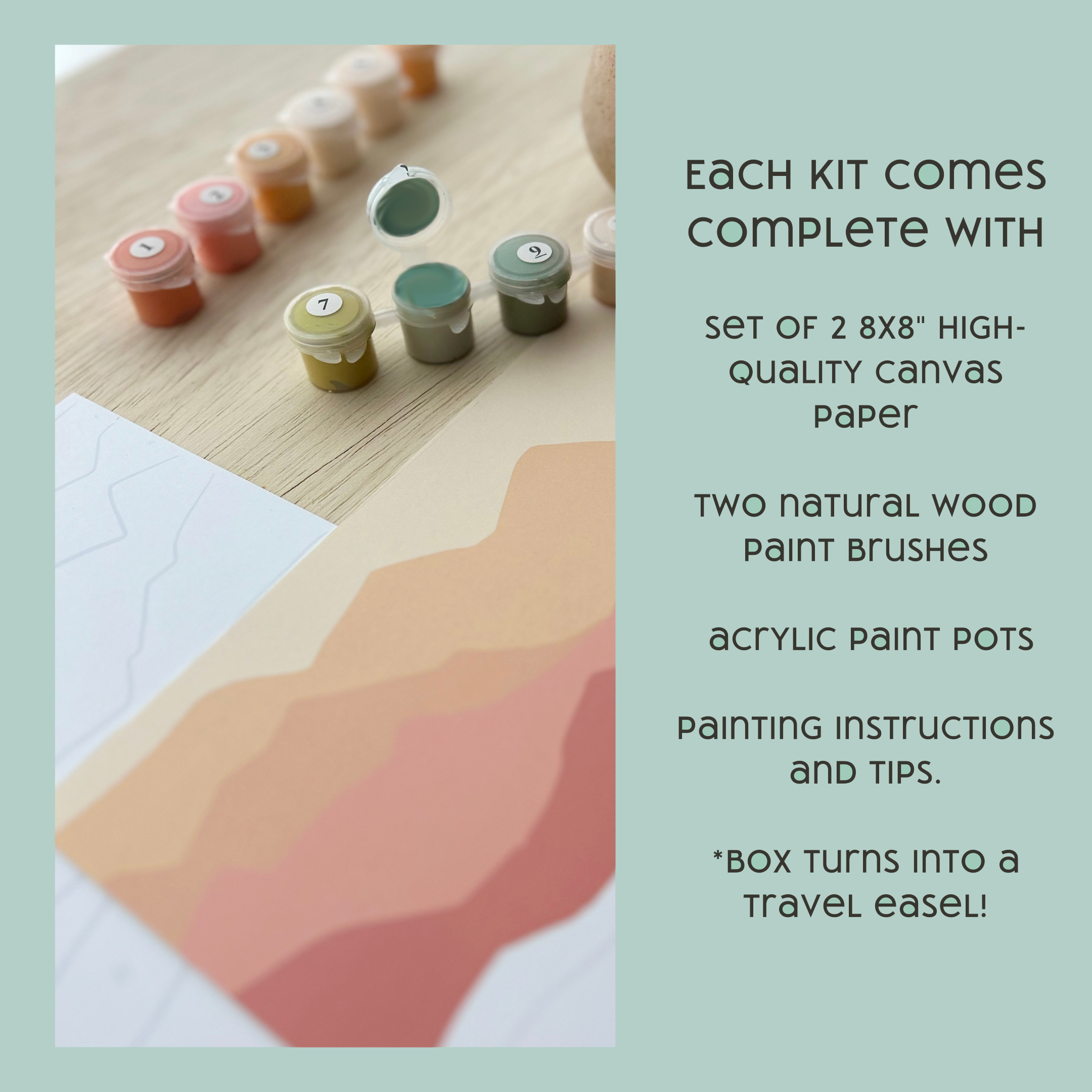 Sun + Moon Paint by Number Kit + Easel for Kids