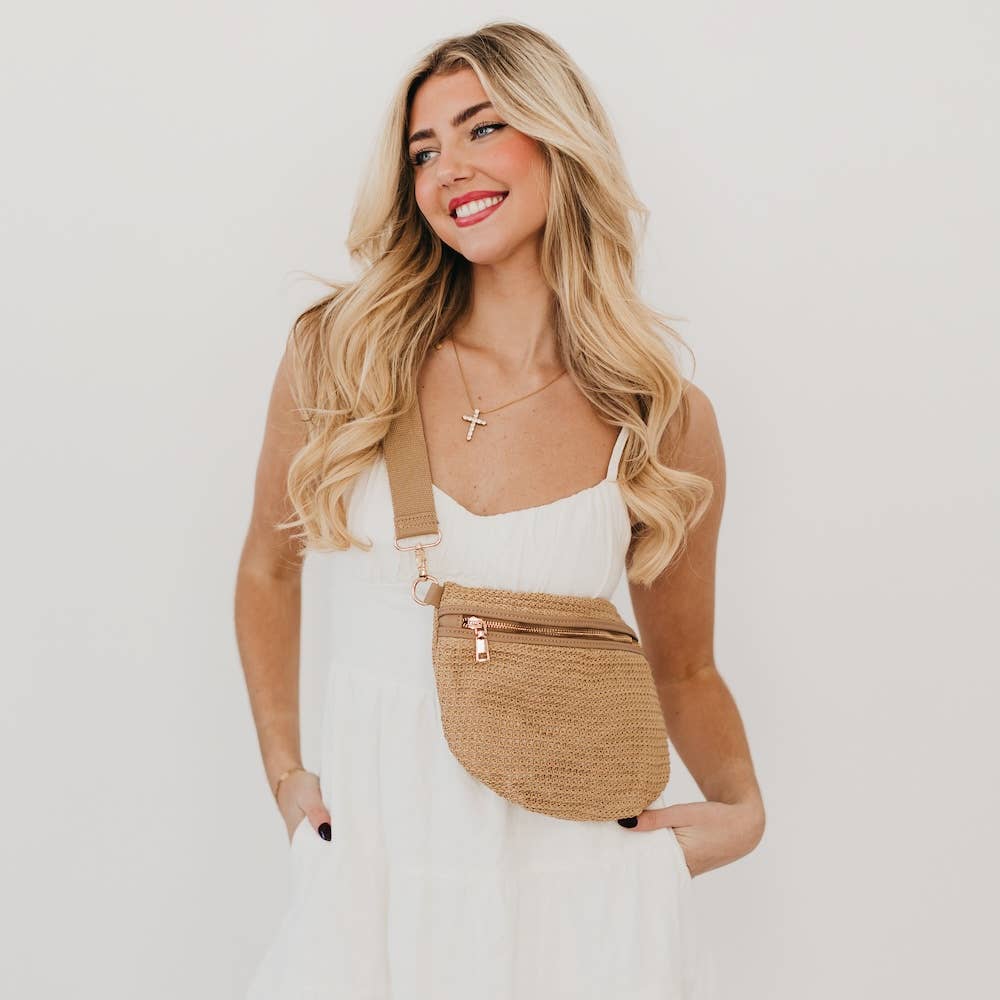 Rachel Raffia Bum Bag