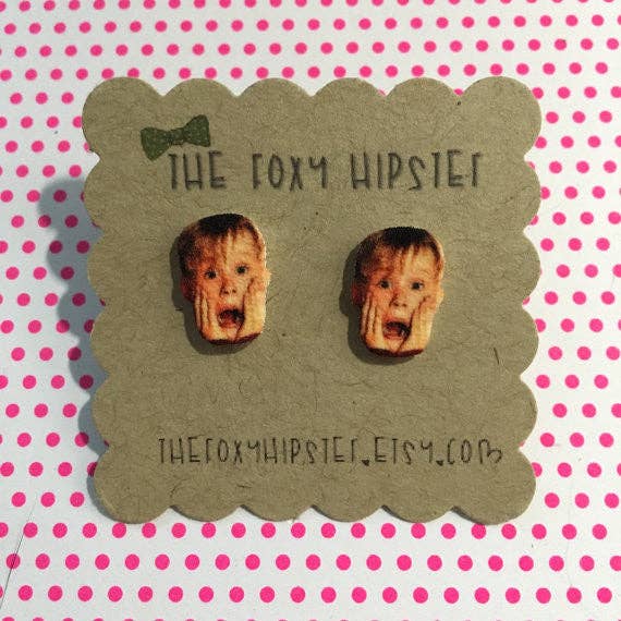 Home Alone Kevin Mcallister Stud Earrings