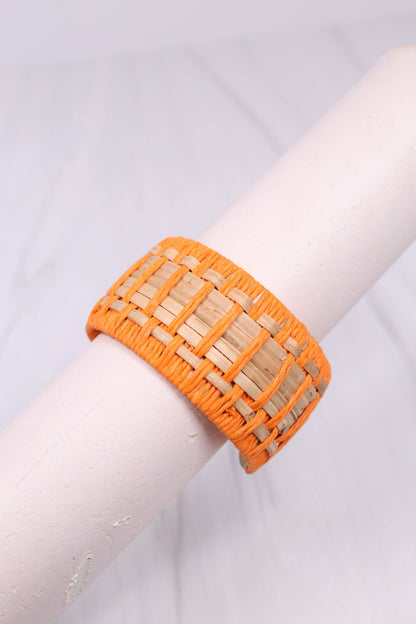 Leander Woven Cuff Bracelet ORANGE