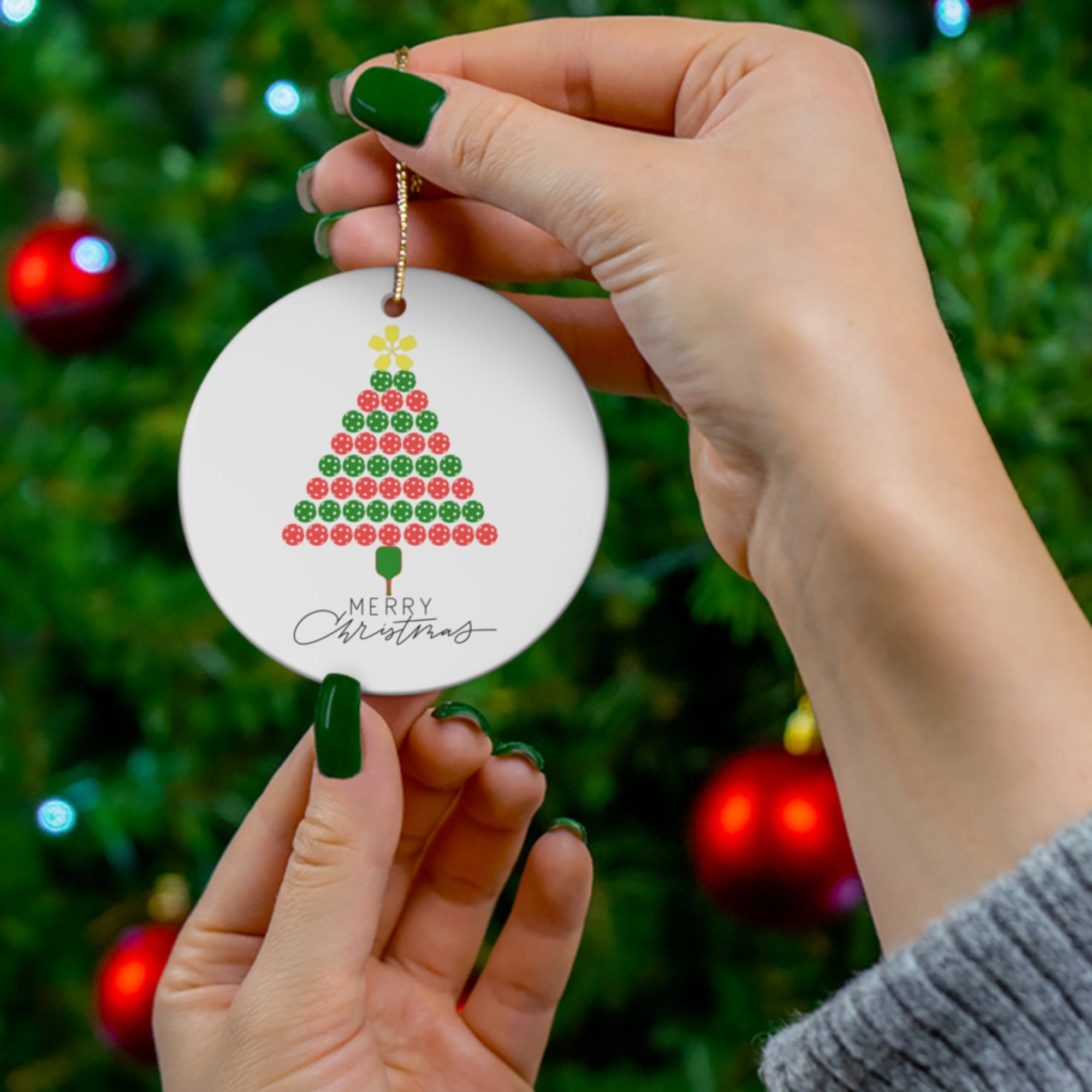 Pickleball Tree Ornament