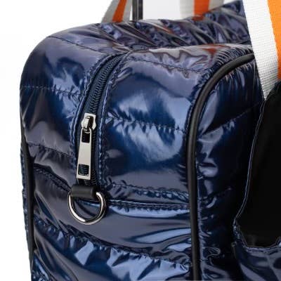 Puffer Pickle Ball Tote Navy with Orange Stripe