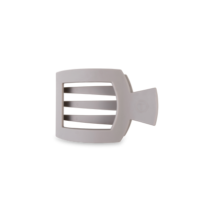 Square Flat Hair Clip | Small | Silver Flames