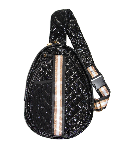 Grace Pickle Ball Sling  Black Patent 