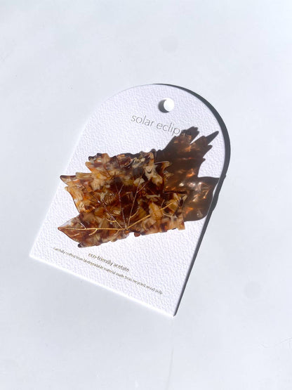 Hand-painted Maple Leaf Hair Clip