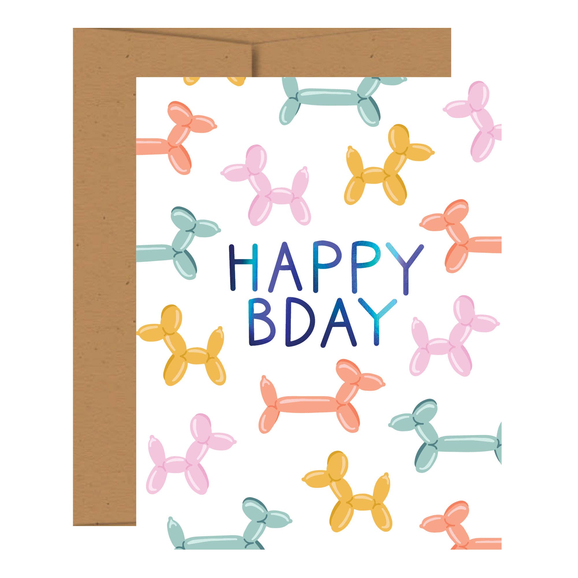 Balloon Animal Birthday Greeting Card