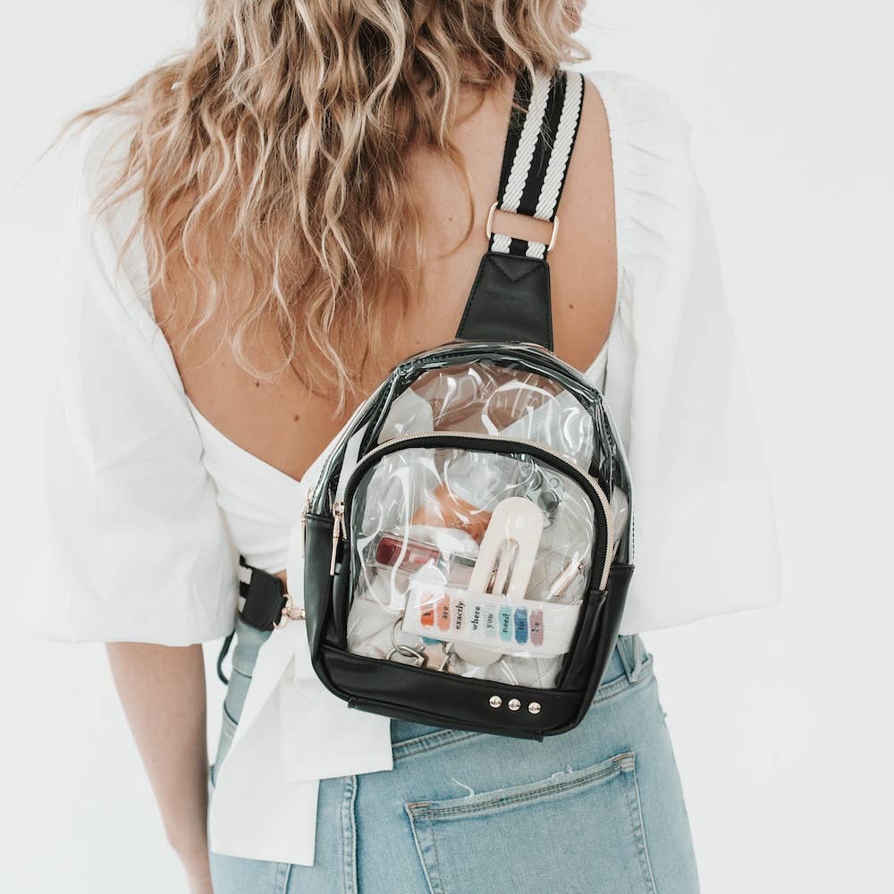 Clear sling backpack best sale