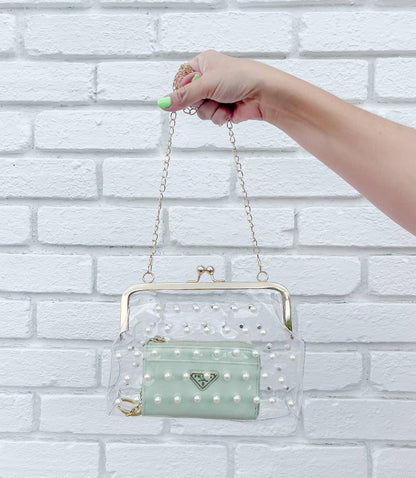 Preppy, Pearl Clear Stadium Bag