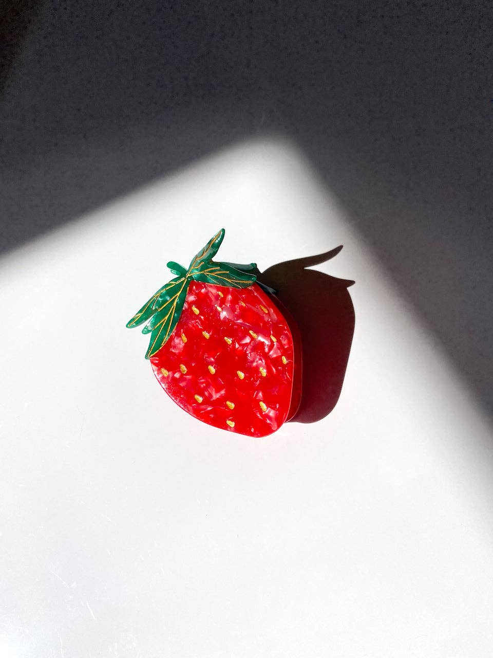 Hand-painted Strawberry Fruit Claw Hair Clip