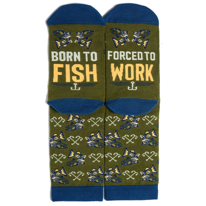 Born To Fish, Forced To Work Socks