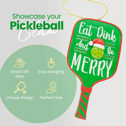 Pickleball Paddle Christmas Ornament