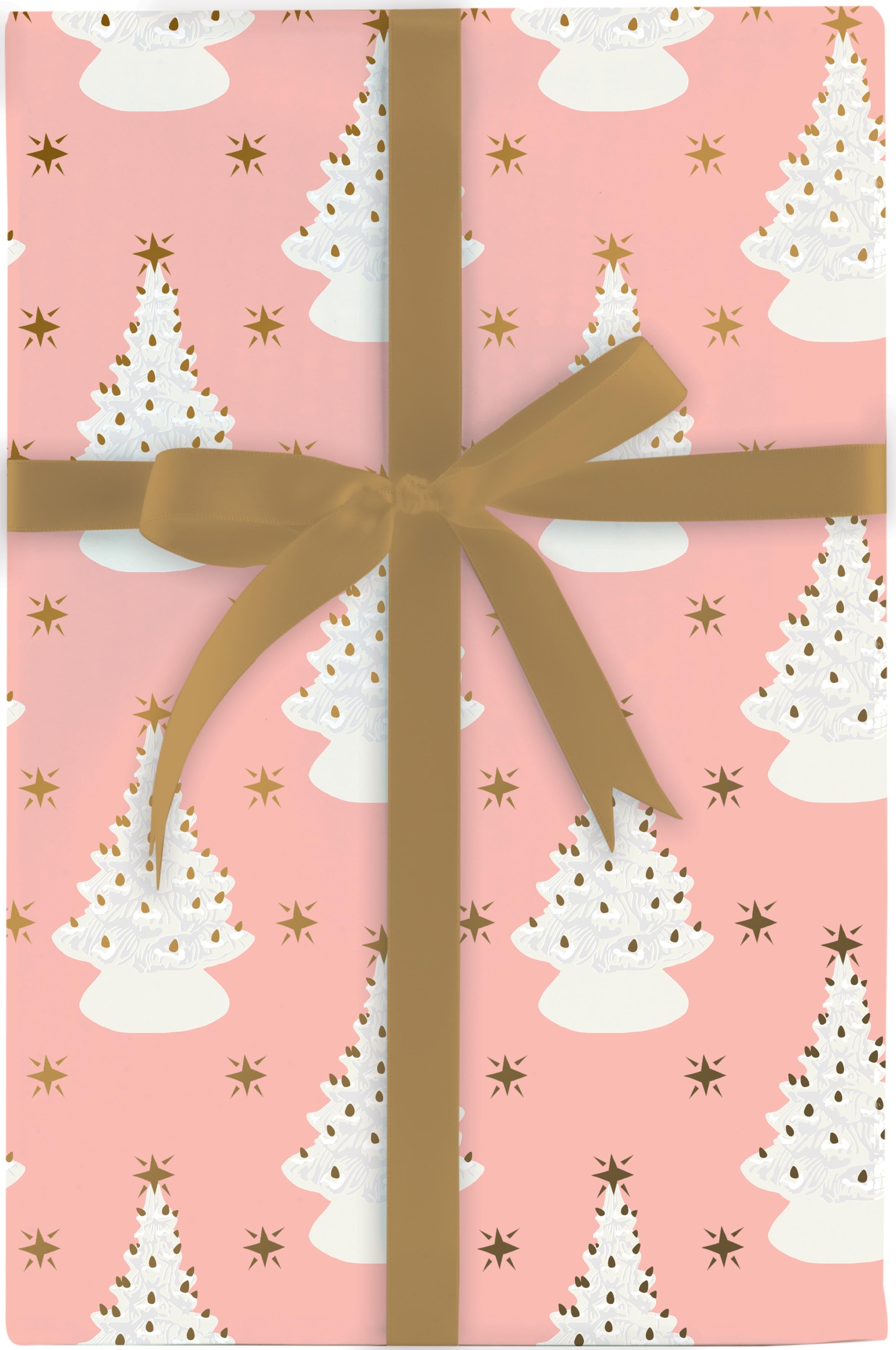 Retro Festive-Trees Roll Wrap-Jumbo-10ft