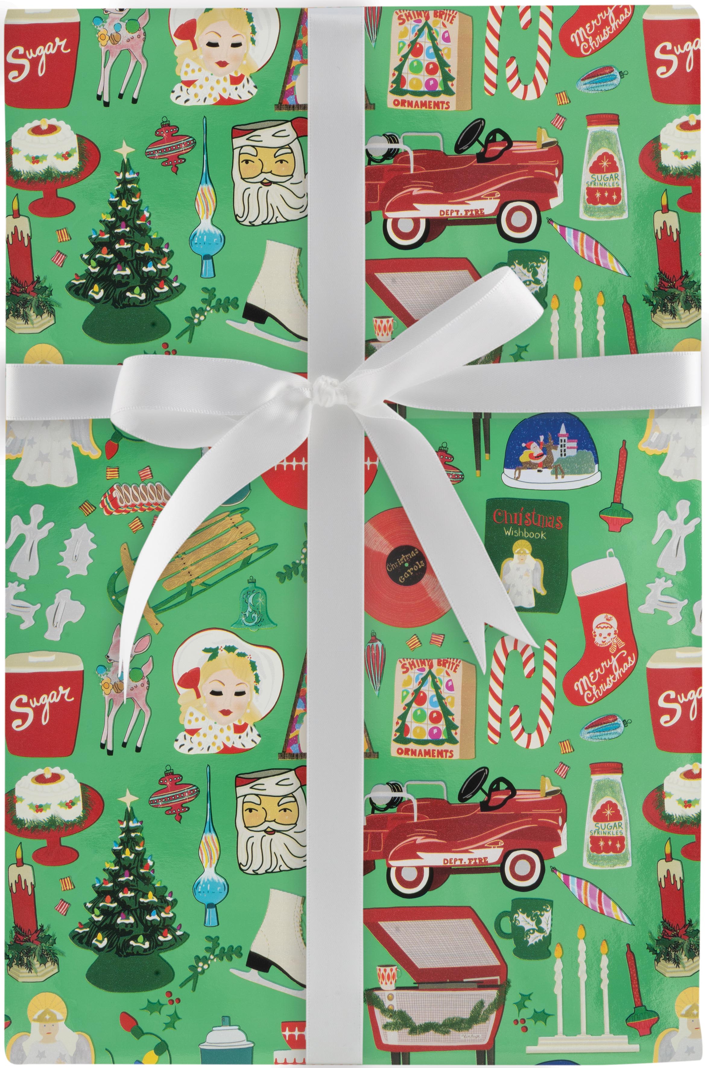 Retro Festive-Icons Roll Wrap-Jumbo-10ft