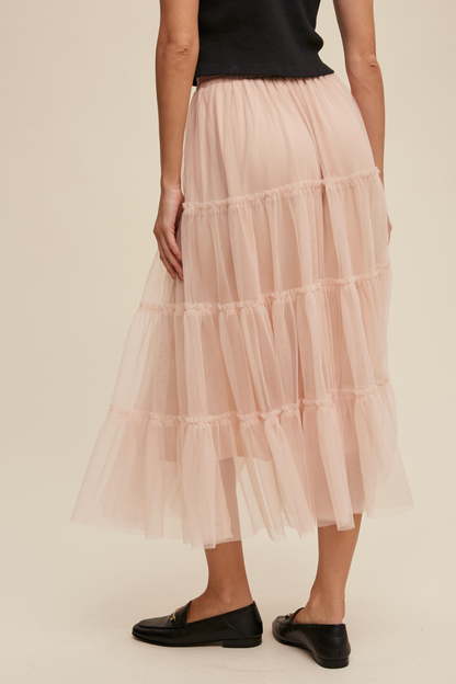 Your Favorite Tiered Mesh Flouncy Skirt