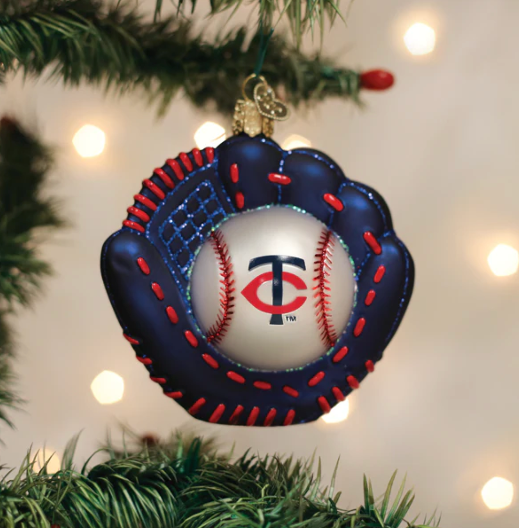 Twins Baseball Mitt Ornament