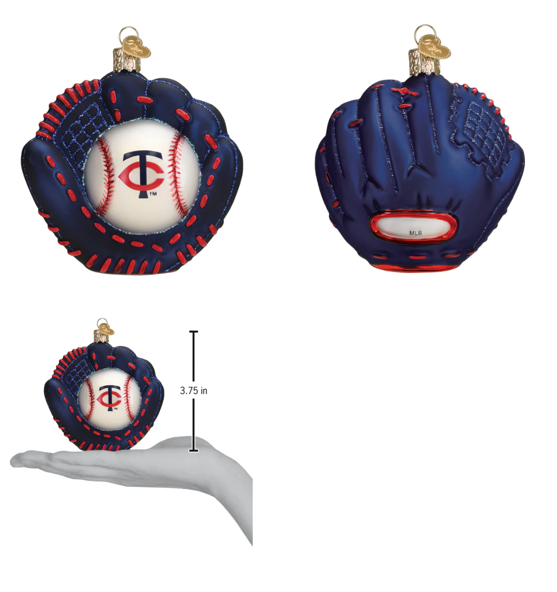 Twins Baseball Mitt Ornament