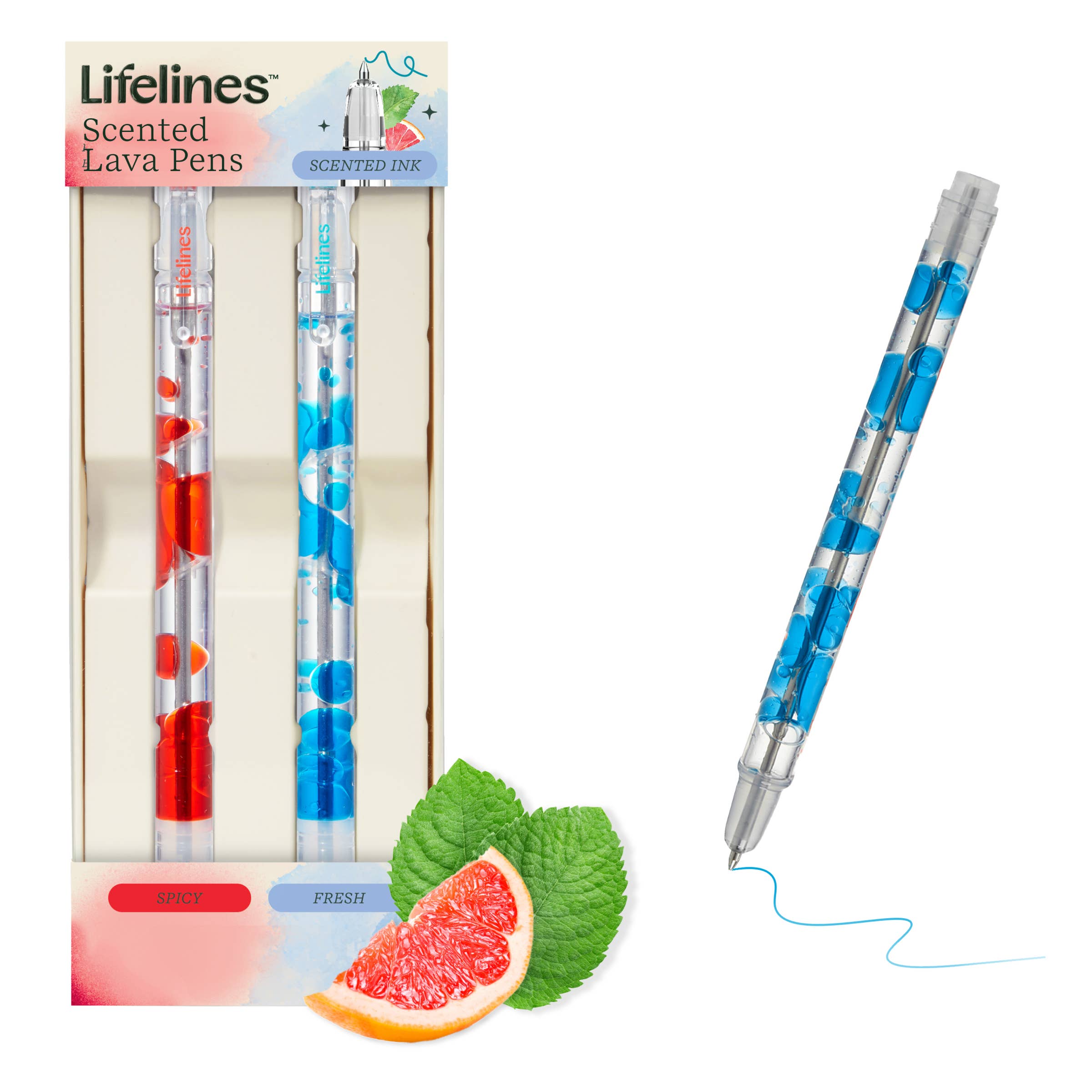 Scented Lava Pen Set - 2-pack (Blue/Red)