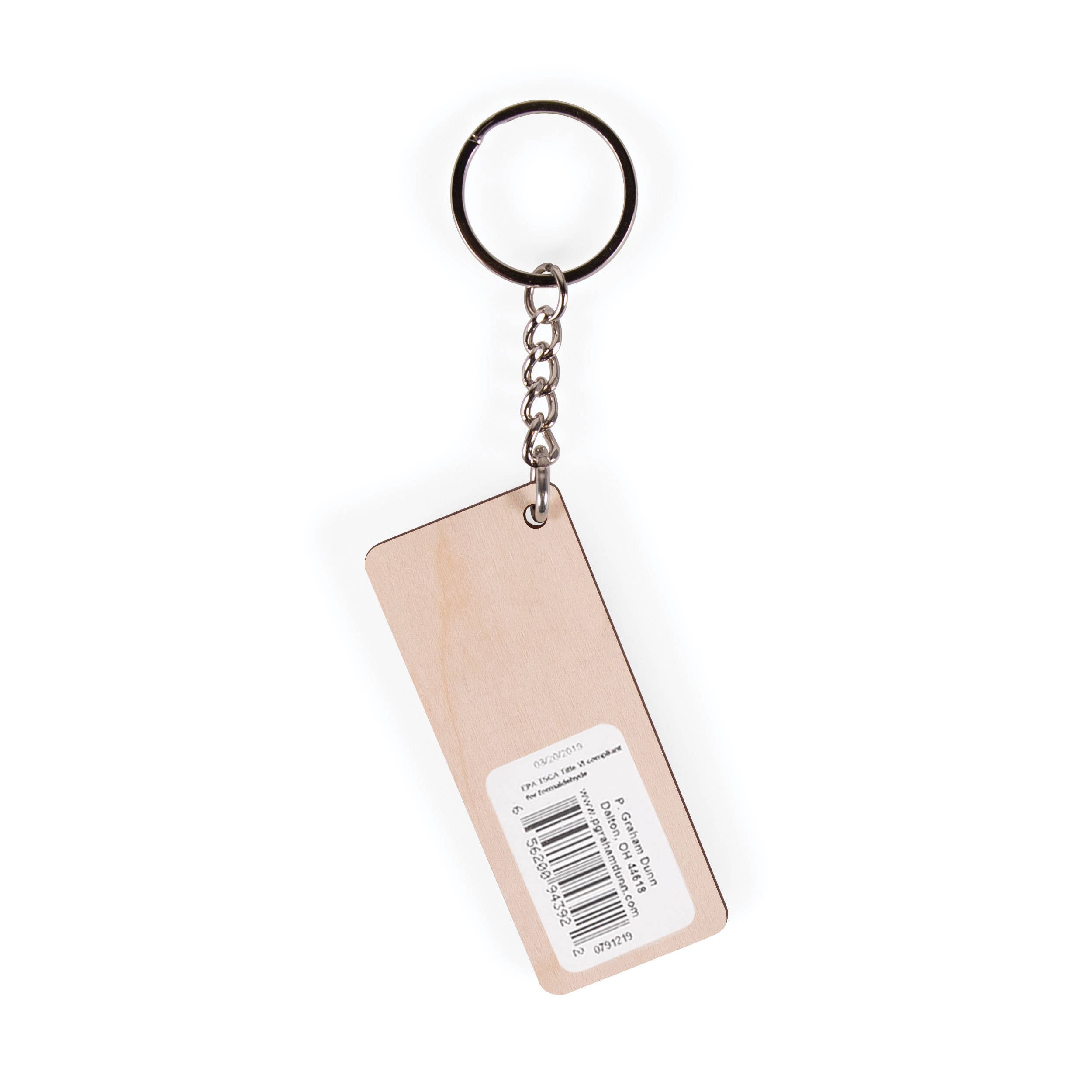 Life Is Better At The Lake Maple Veneer Keychain