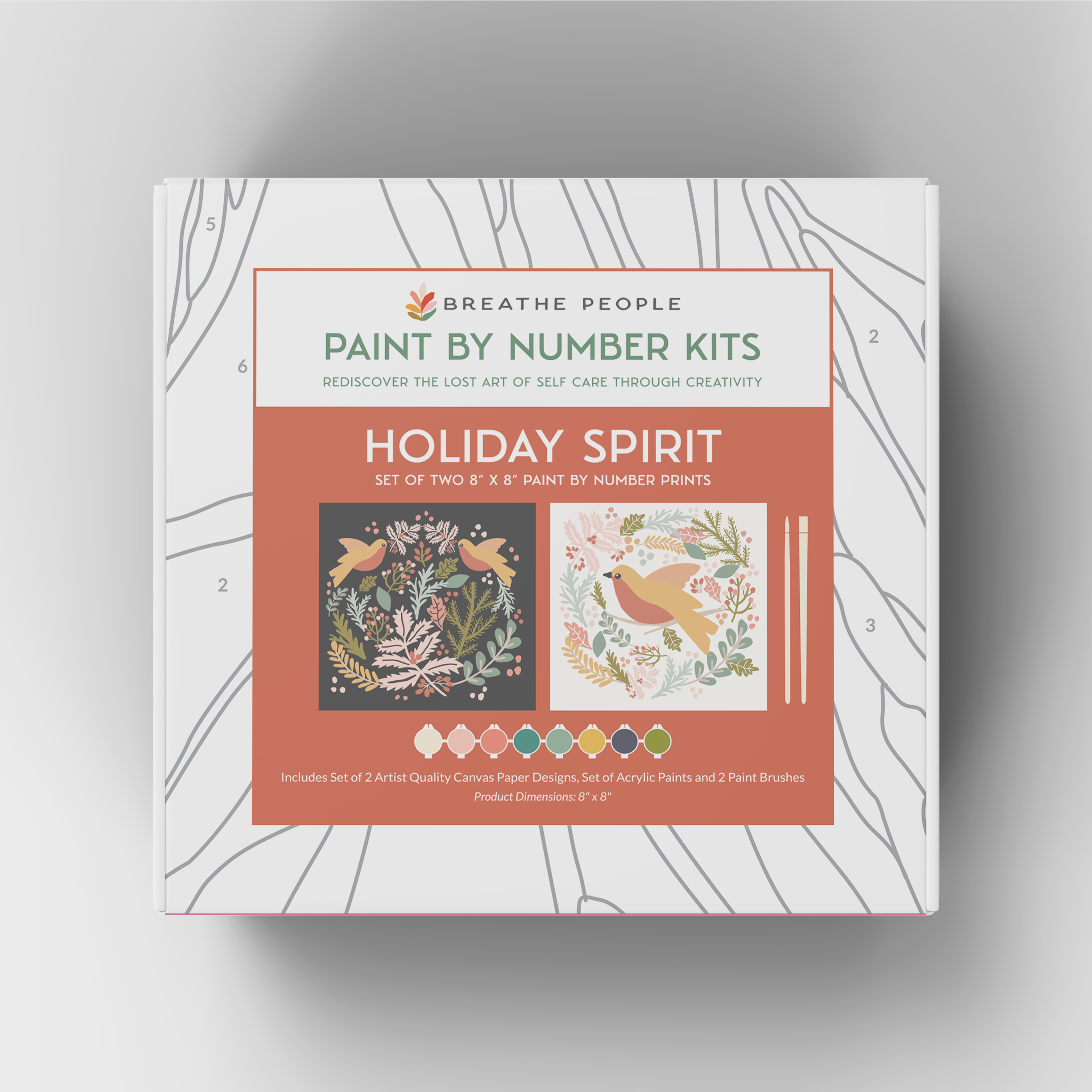 Holiday Spirit Meditative Art Paint by Number Kit+ Easel