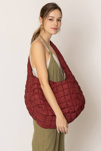 Large Quilted Solid Bag