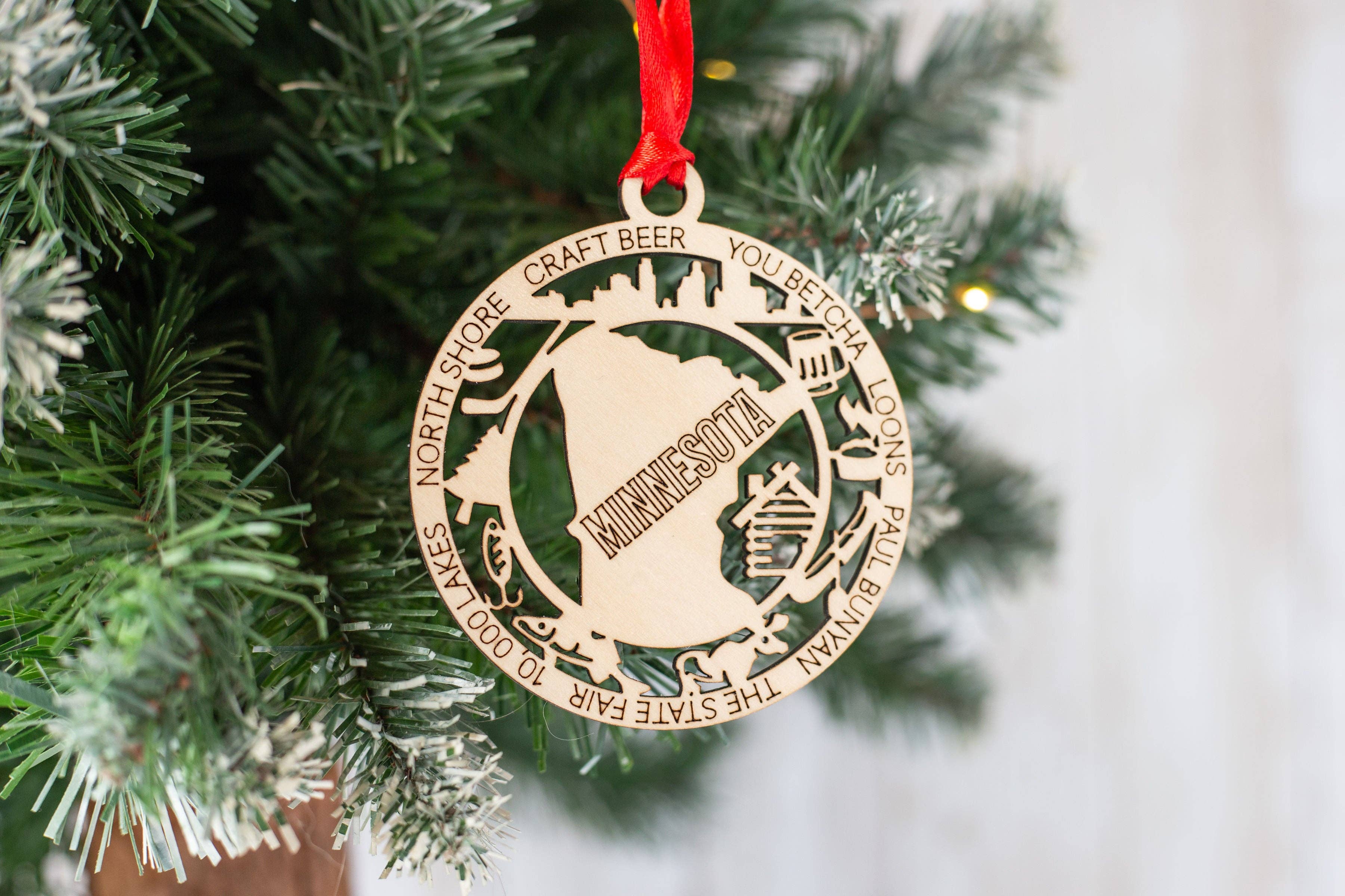 Minnesota Wood Ornament