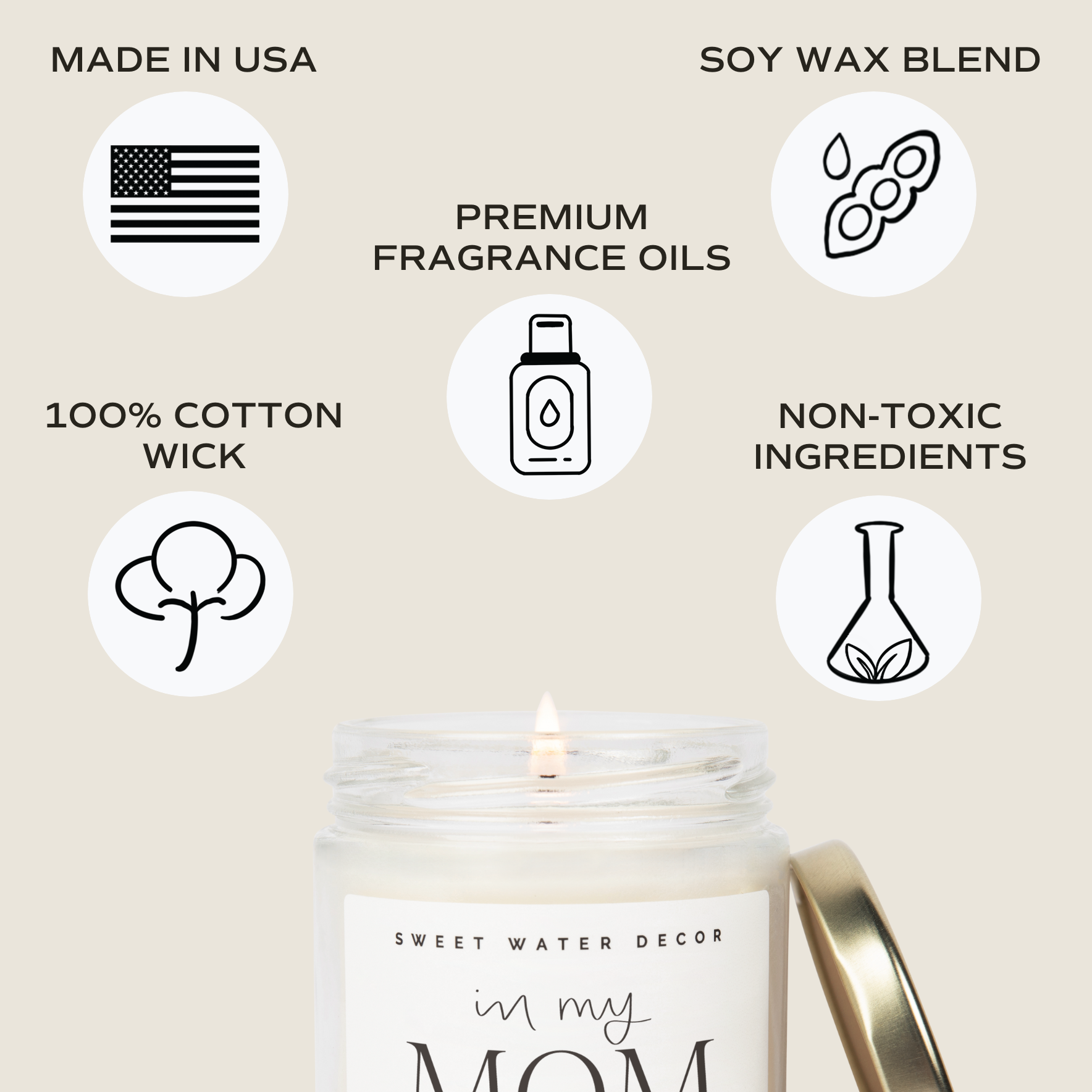 In My Mom Era Soy Candle - Home Decor & Gifts
