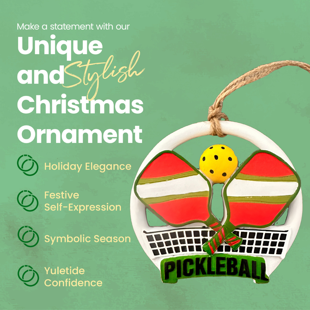 Pickleball Christmas Ornament