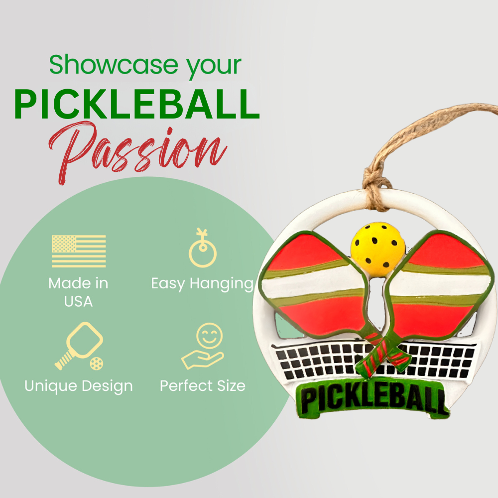 Pickleball Christmas Ornament