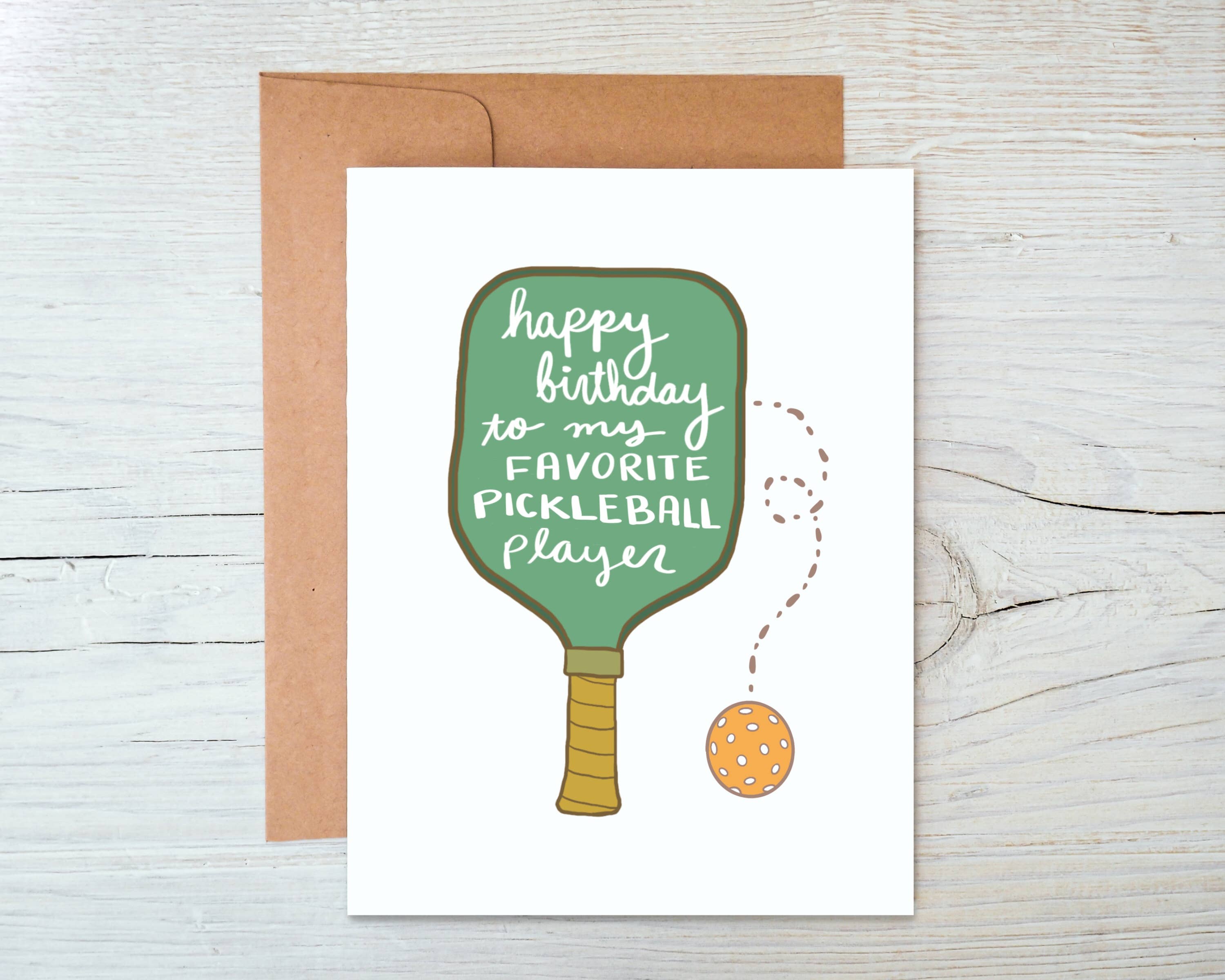 Pickleball Birthday Card