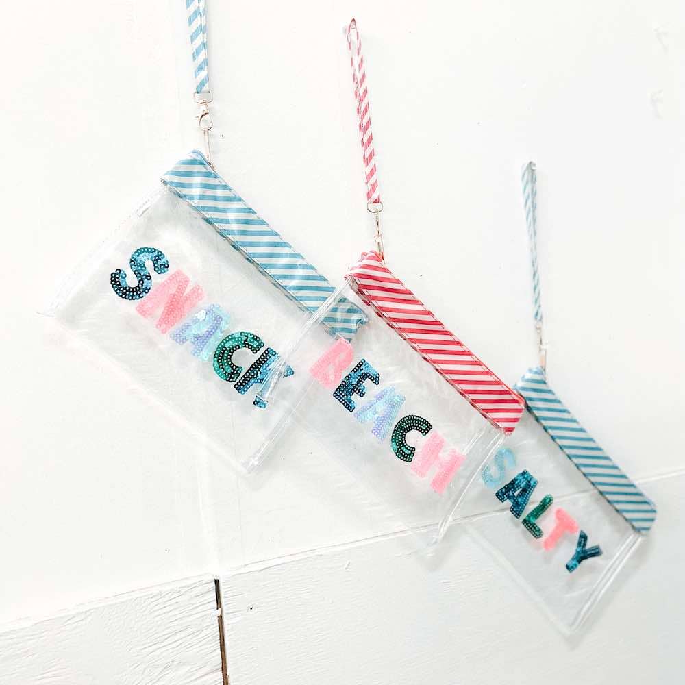 Sequin Sparkler Clear Pouch