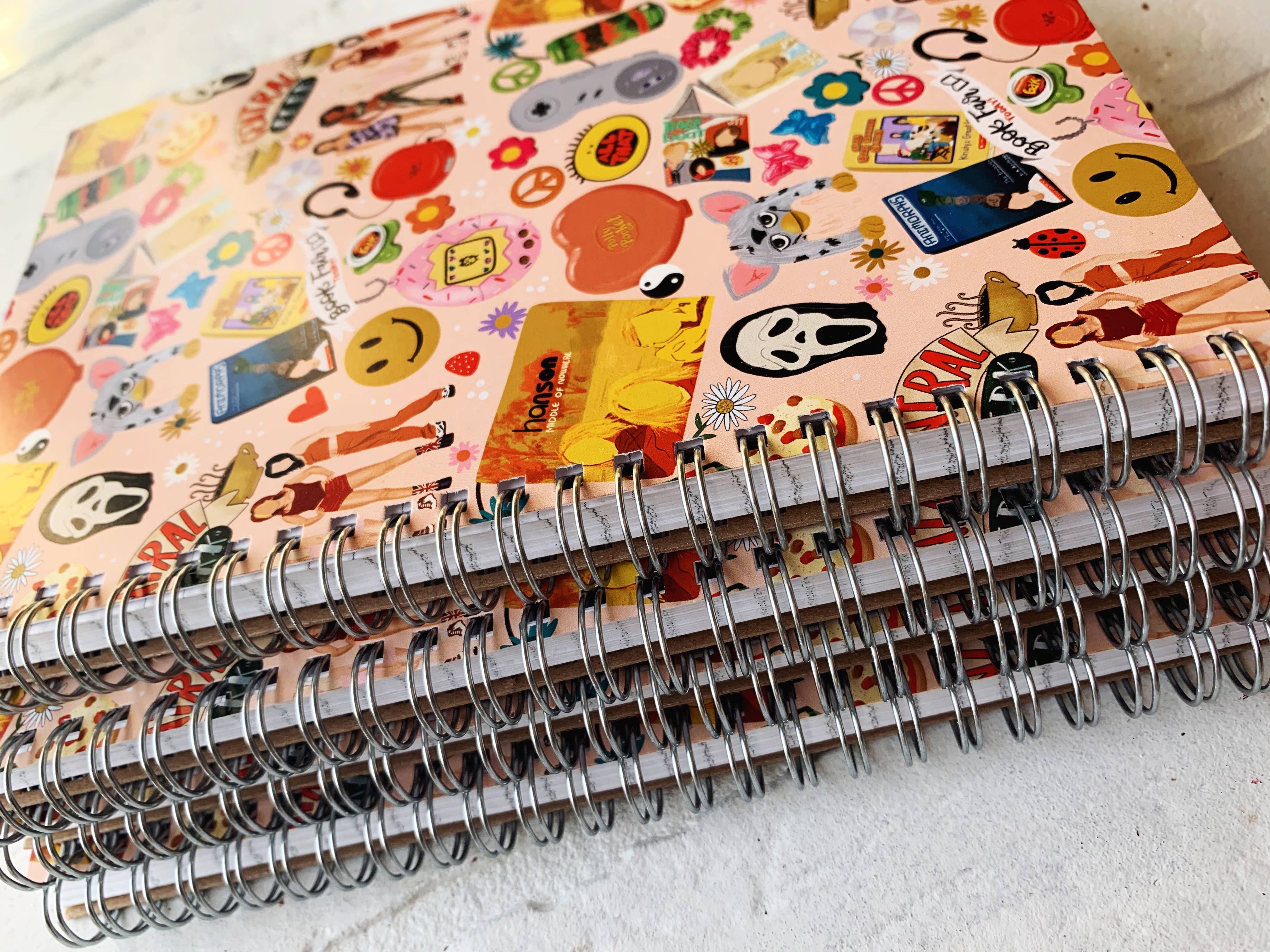 Nineties Icons Spiral Notebook