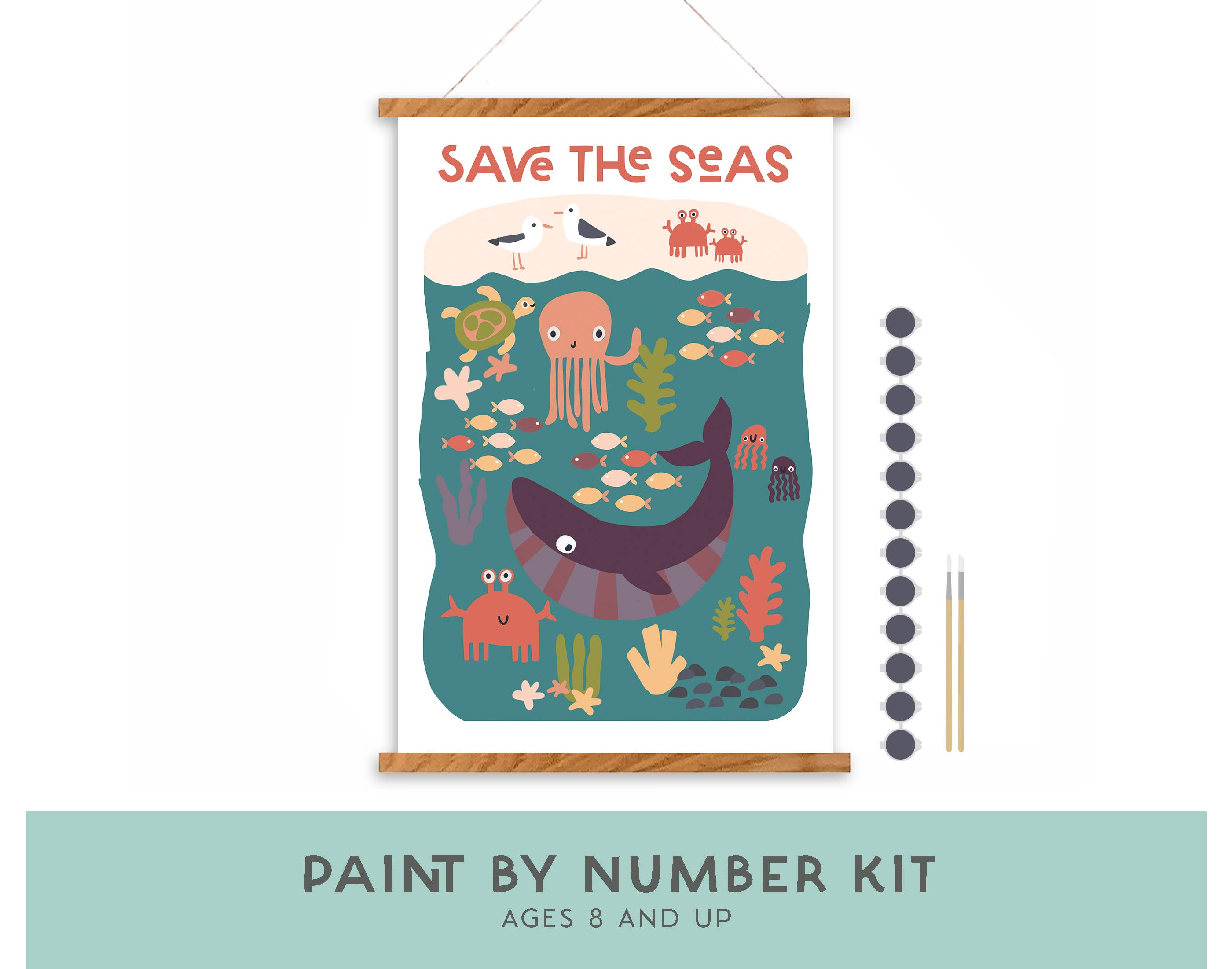 Save the Seas Paint-by-Number Kit for Kids