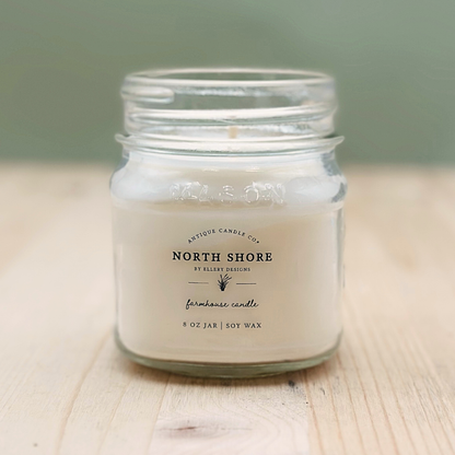 Soy Wax Mason Jar Candle - North Shore by Ellery Designs