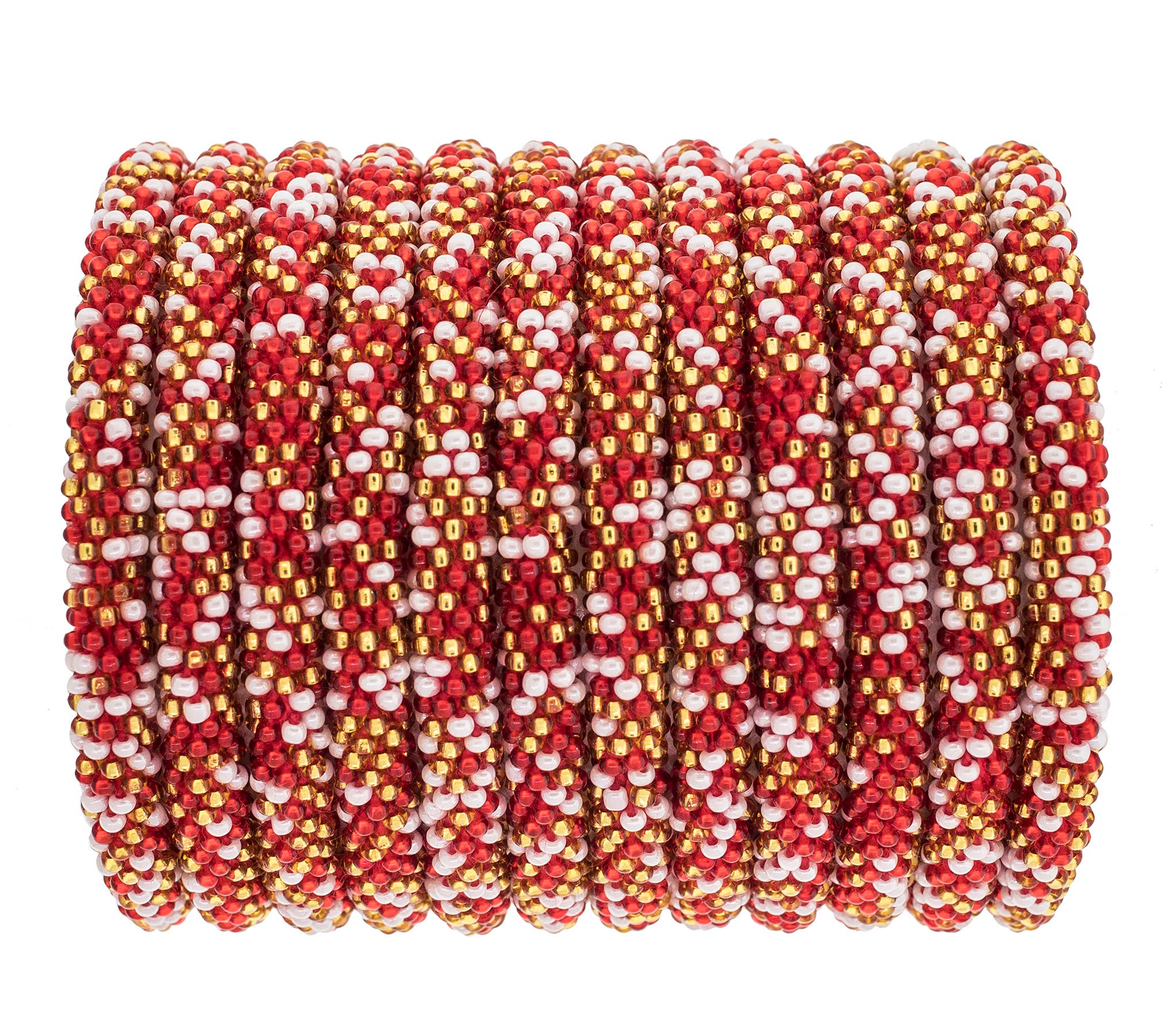 Roll-On® Bracelet Red and Gold Speckled