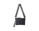 Allie Puffer Black 4 in 1 Bag W/striped strap