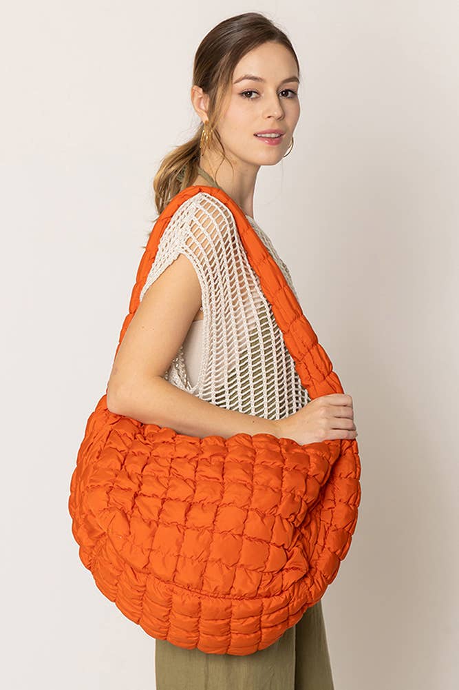 Large Quilted Solid Bag