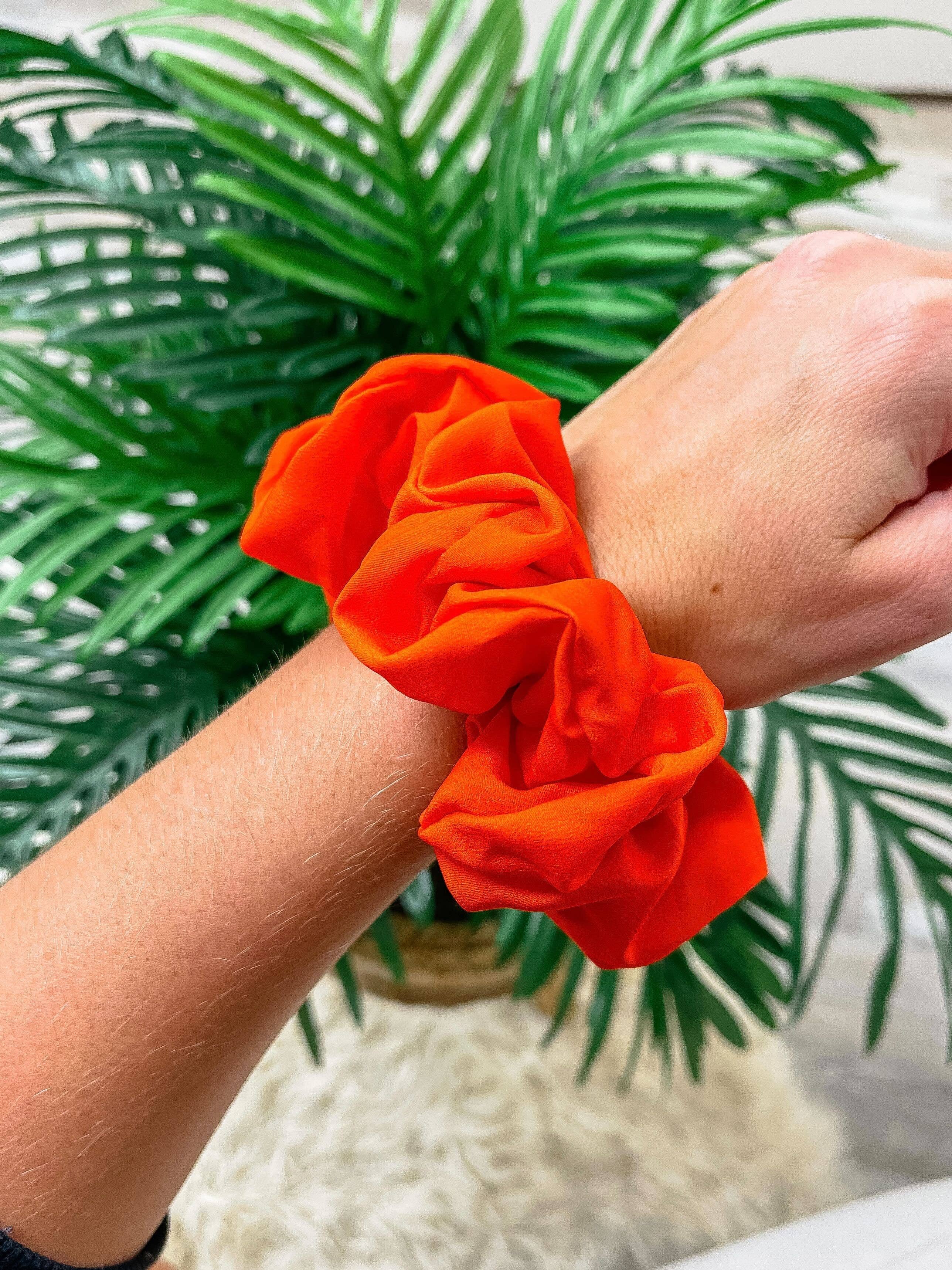 Game Day Solid Scrunchie - Orange